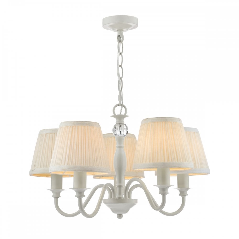 Ellis 5 Light Ceiling Pendant Light In Satin Grey With Shades LA3725830-Q