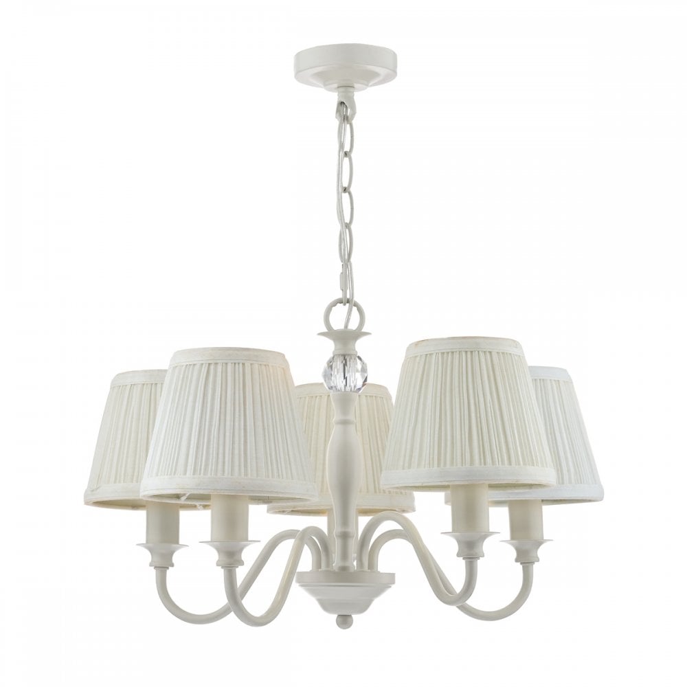 Ellis 5 Light Ceiling Pendant Light In Satin Grey With Shades LA3725830-Q