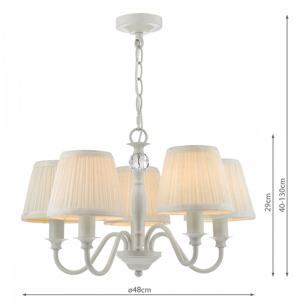 Ellis 5 Light Ceiling Pendant Light In Satin Grey With Shades LA3725830-Q