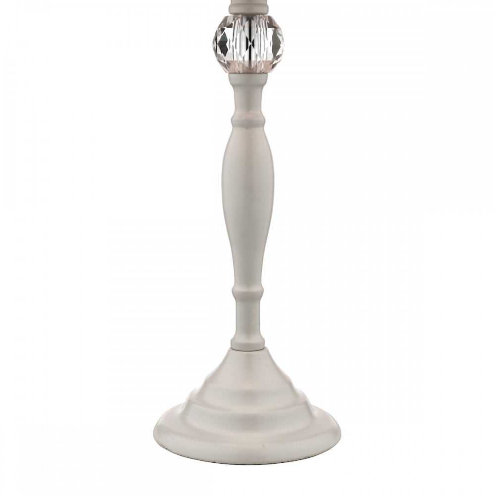 Ellis Spindle Table Lamp In Satin Grey With Shade LA3702783-Q