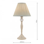 Ellis Spindle Table Lamp In Satin Grey With Shade LA3702783-Q