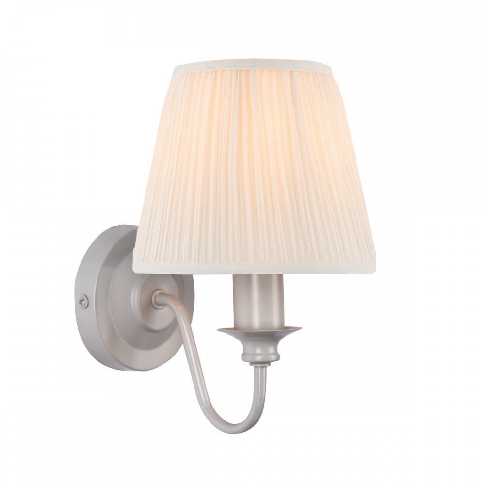 Ellis Wall Light In Satin Grey With Shade LA3724953-Q