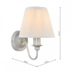 Ellis Wall Light In Satin Grey With Shade LA3724953-Q