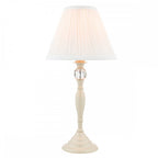Ellis Spindle Table Lamp In Satin Cream With Shade LA3567334-Q