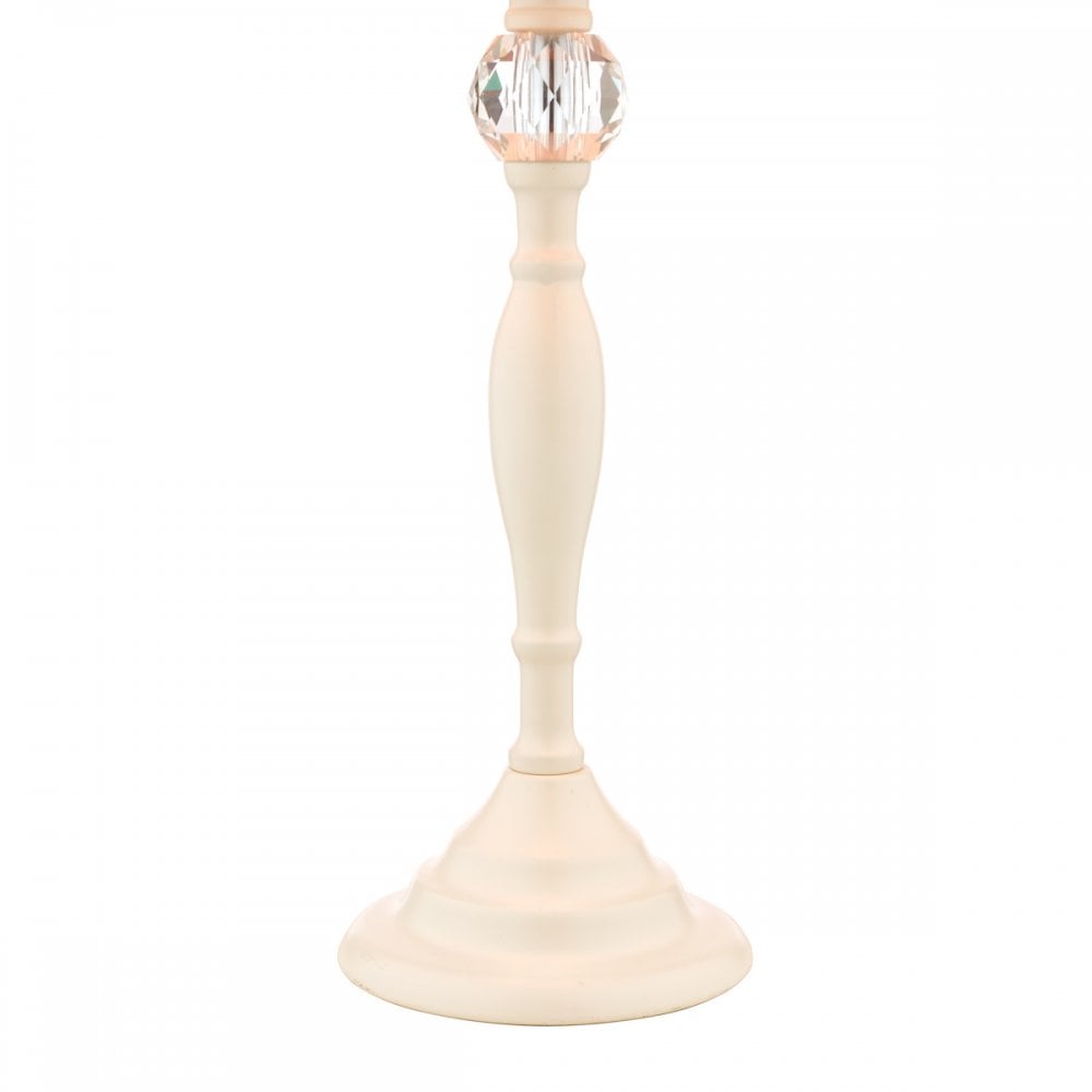 Ellis Spindle Table Lamp In Satin Cream With Shade LA3567334-Q