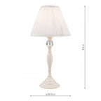 Ellis Spindle Table Lamp In Satin Cream With Shade LA3567334-Q