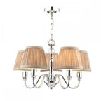 Ellis 5 Light Ceiling Pendant Light In Polished Chrome With Shades LA3743659-Q
