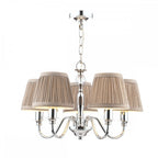 Ellis 5 Light Ceiling Pendant Light In Polished Chrome With Shades LA3743659-Q
