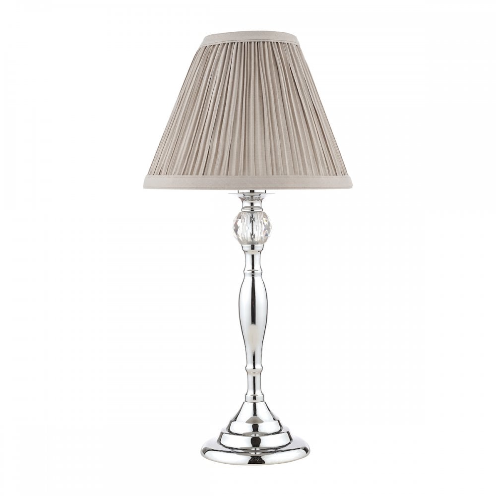 Ellis Spindle Table Lamp In Polished Chrome With Shades LA3724959-Q