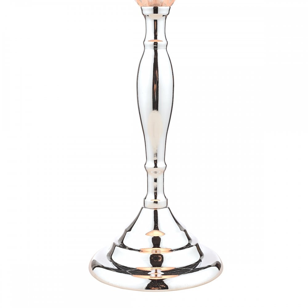 Ellis Spindle Table Lamp In Polished Chrome With Shades LA3724959-Q