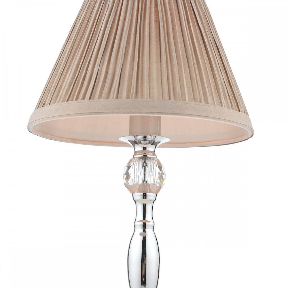 Ellis Spindle Table Lamp In Polished Chrome With Shades LA3724959-Q