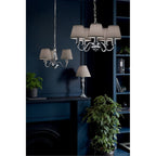 Ellis Spindle Table Lamp In Polished Chrome With Shades LA3724959-Q