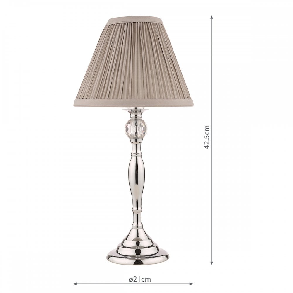 Ellis Spindle Table Lamp In Polished Chrome With Shades LA3724959-Q