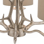 Mulroy 3 Light Ceiling Chandelier In Cream Gold With Natural Shades LA3713736-Q