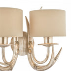 Mulroy 2 Light Antler Wall Light In Cream Gold With Natural Shades LA3727743-Q