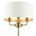 Sorrento 3 Light Table Lamp In Antique Brass With Ivory Shade LA3655967-Q