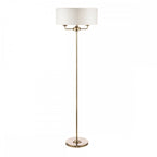 Sorrento 3 Light Floor Lamp In Antique Brass With Ivory Shade LA3622148-Q
