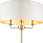 Sorrento 3 Light Floor Lamp In Antique Brass With Ivory Shade LA3622148-Q