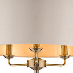 Sorrento 3 Light Floor Lamp In Antique Brass With Ivory Shade LA3622148-Q