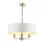 Sorrento Antique Brass 3 Light Armed Fitting Ceiling Light with Ivory Shade LA3621363-Q