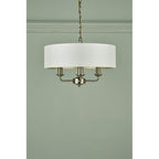 Sorrento Antique Brass 3 Light Armed Fitting Ceiling Light with Ivory Shade LA3621363-Q
