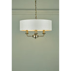 Sorrento Antique Brass 3 Light Armed Fitting Ceiling Light with Ivory Shade LA3621363-Q