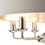 Sorrento 6 Light Ceiling Pendant Light In Polished Nickel With Silver Shade LA3718274-Q