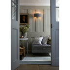 Sorrento 2 Light Wall Light In Polished Nickel With Charcoal Shade LA3727711-Q