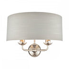 Sorrento 2 Light Wall Light In Polished Nickel With Silver Shade LA3727710-Q