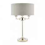 Sorrento 3 Light Table Lamp In Polished Nickel With Silver Shade LA3718286-Q