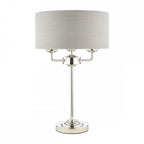 Sorrento 3 Light Table Lamp In Polished Nickel With Silver Shade LA3718286-Q