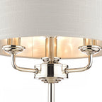 Sorrento 3 Light Table Lamp In Polished Nickel With Silver Shade LA3718286-Q