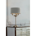Sorrento 3 Light Table Lamp In Polished Nickel With Silver Shade LA3718286-Q