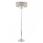 Sorrento 3 Light Floor Lamp In Polished Nickel With Silver Shade LA3718280-Q