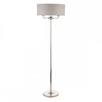 Sorrento 3 Light Floor Lamp In Polished Nickel With Silver Shade LA3718280-Q