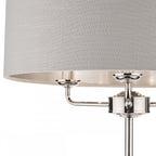 Sorrento 3 Light Floor Lamp In Polished Nickel With Silver Shade LA3718280-Q