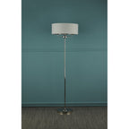 Sorrento 3 Light Floor Lamp In Polished Nickel With Silver Shade LA3718280-Q
