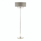 Sorrento Polished Nickel 3 Light Floor Lamp with Charcoal Shade LA3688866-Q