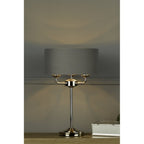 Sorrento 3 Light Table Lamp In Polished Nickel With Charcoal Shade LA3702786-Q
