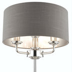 Sorrento 3 Light Table Lamp In Polished Nickel With Charcoal Shade LA3702786-Q
