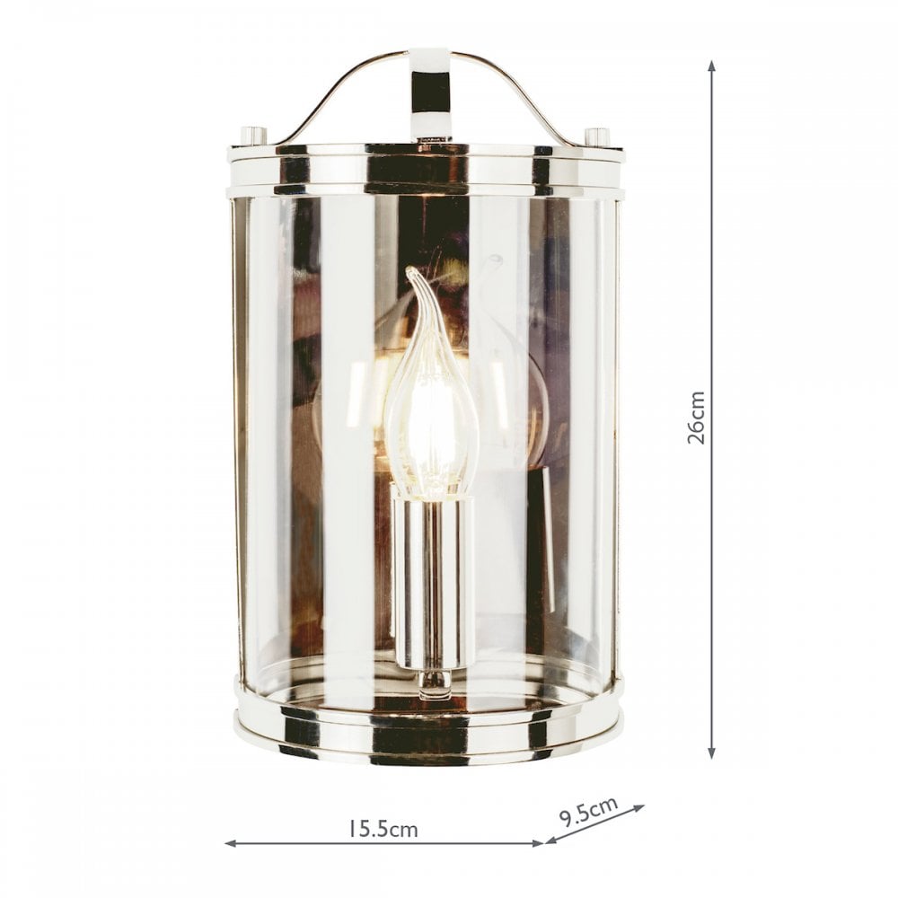 Harrington Vintage Wall Lantern In Polished Nickel Finish LA3732114-Q