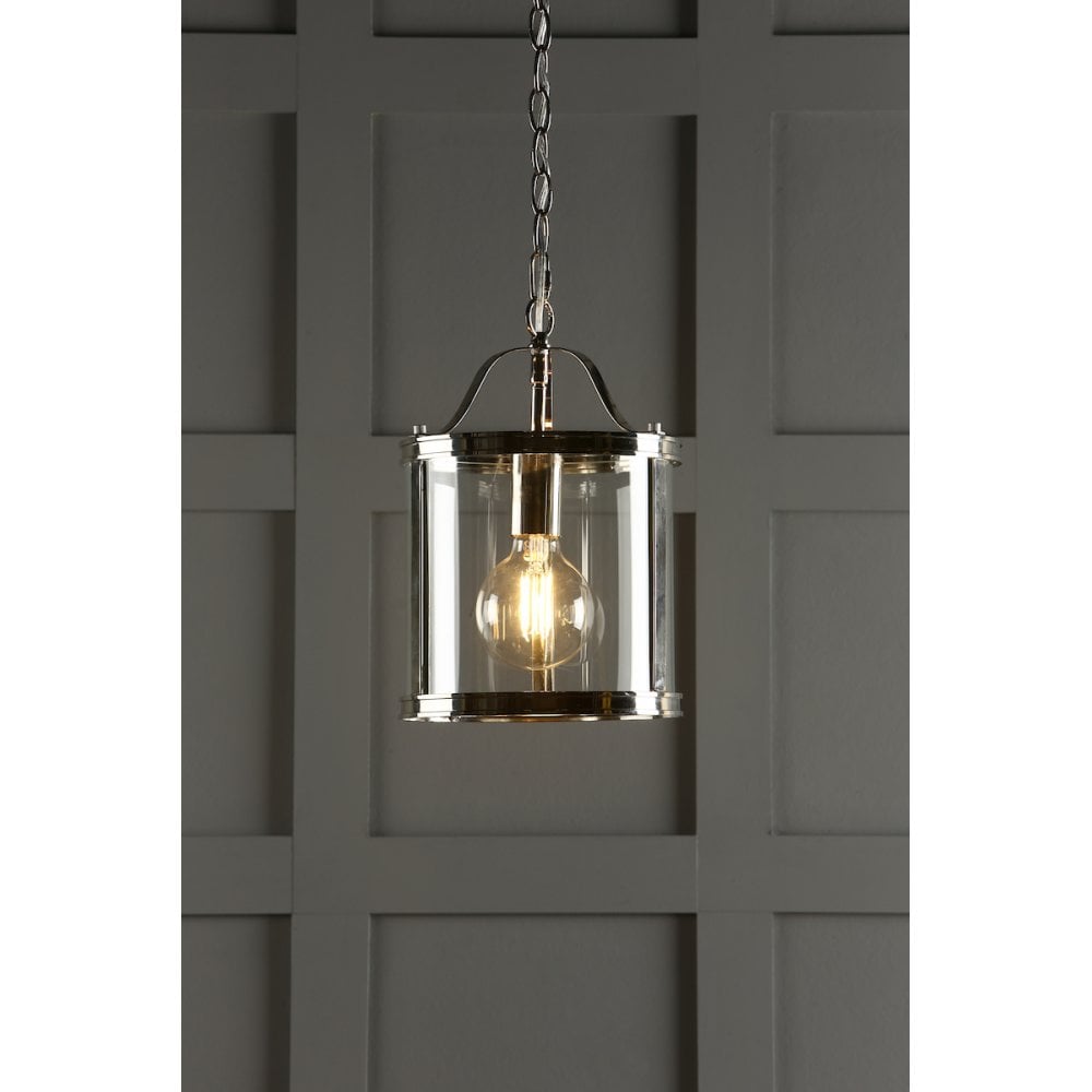 Harrington Vintage 1 Light Ceiling Lantern In Polished Nickel Finish LA3742247-Q