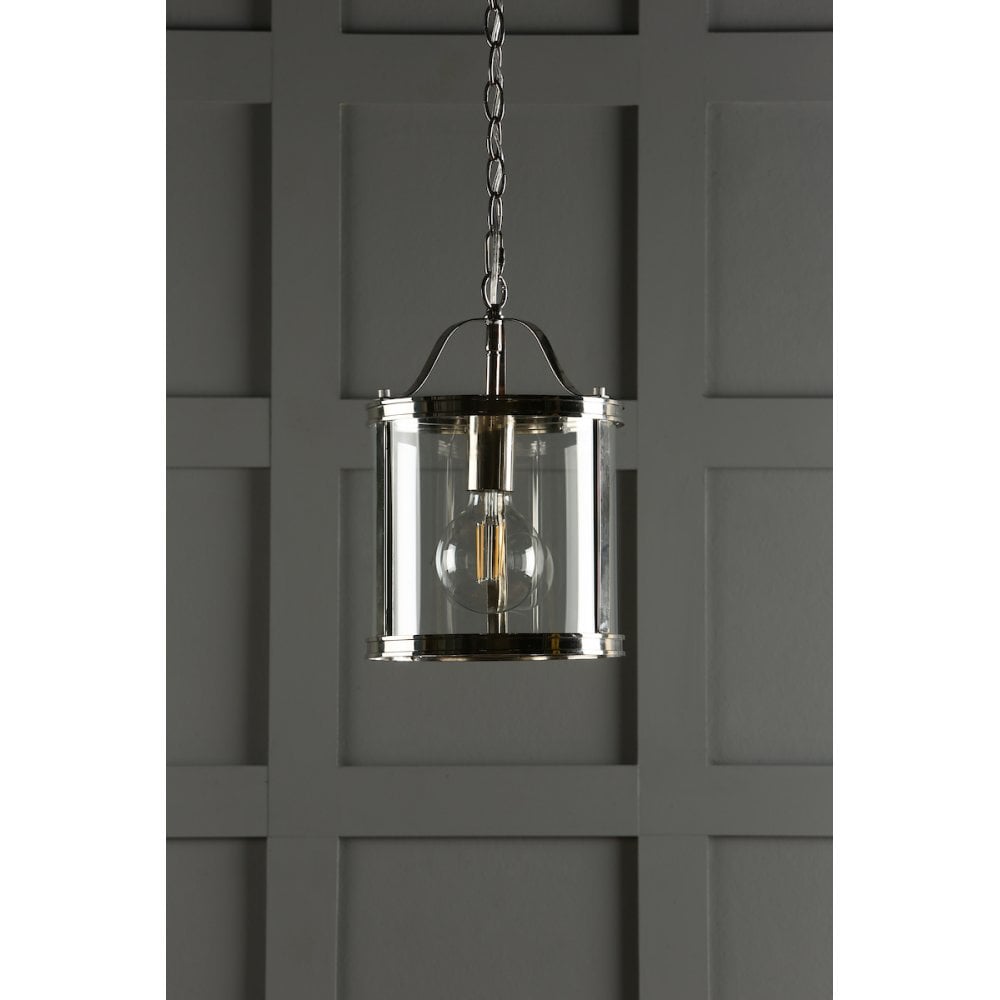 Harrington Vintage 1 Light Ceiling Lantern In Polished Nickel Finish LA3742247-Q