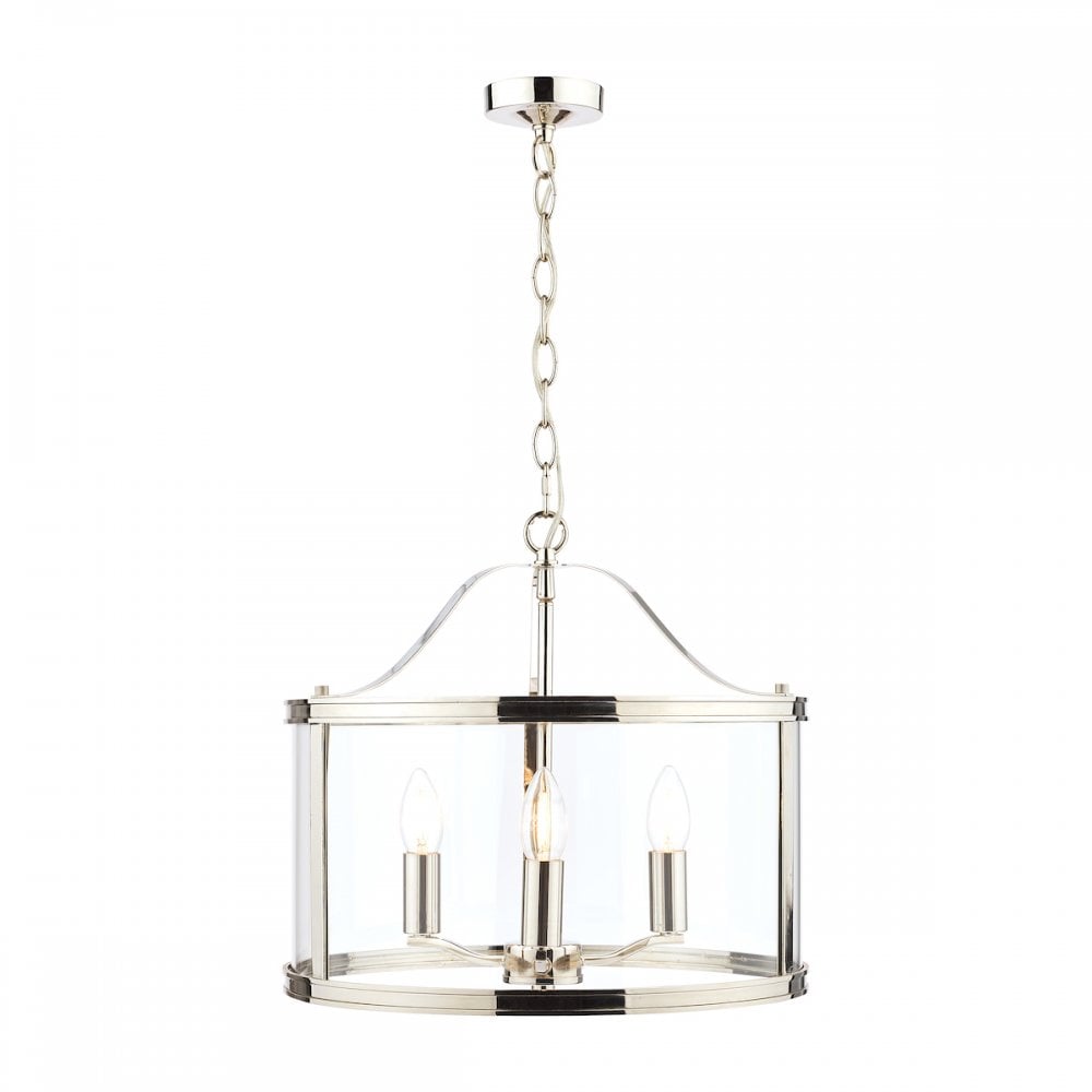 Harrington Polished Nickel 3 Light Lantern Ceiling Light LA3713744-Q