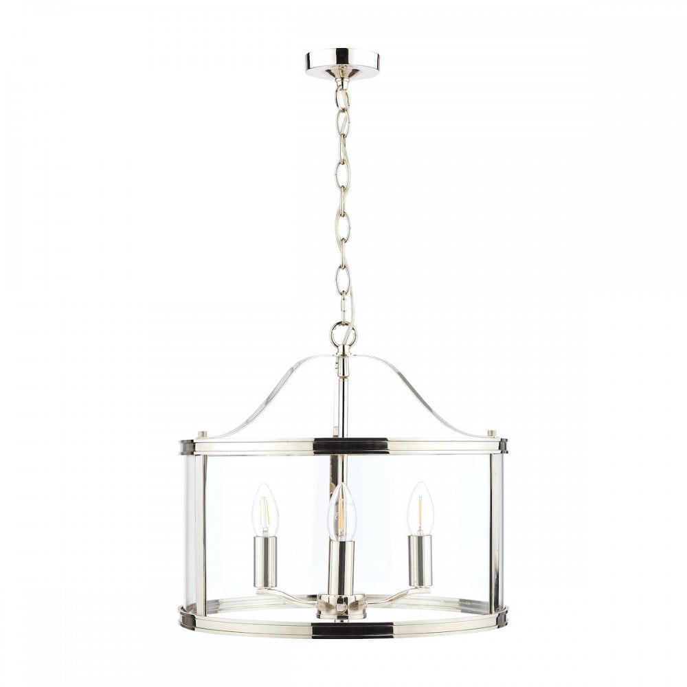Harrington Polished Nickel 3 Light Lantern Ceiling Light LA3713744-Q