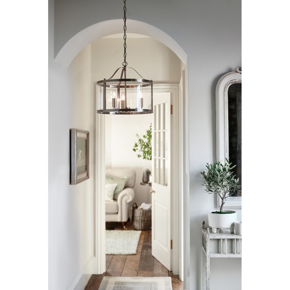 Harrington Polished Nickel 3 Light Lantern Ceiling Light LA3713744-Q