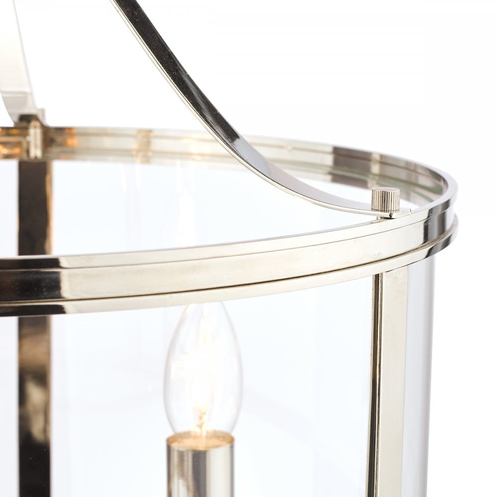 Harrington Polished Nickel 3 Light Lantern Ceiling Light LA3713744-Q