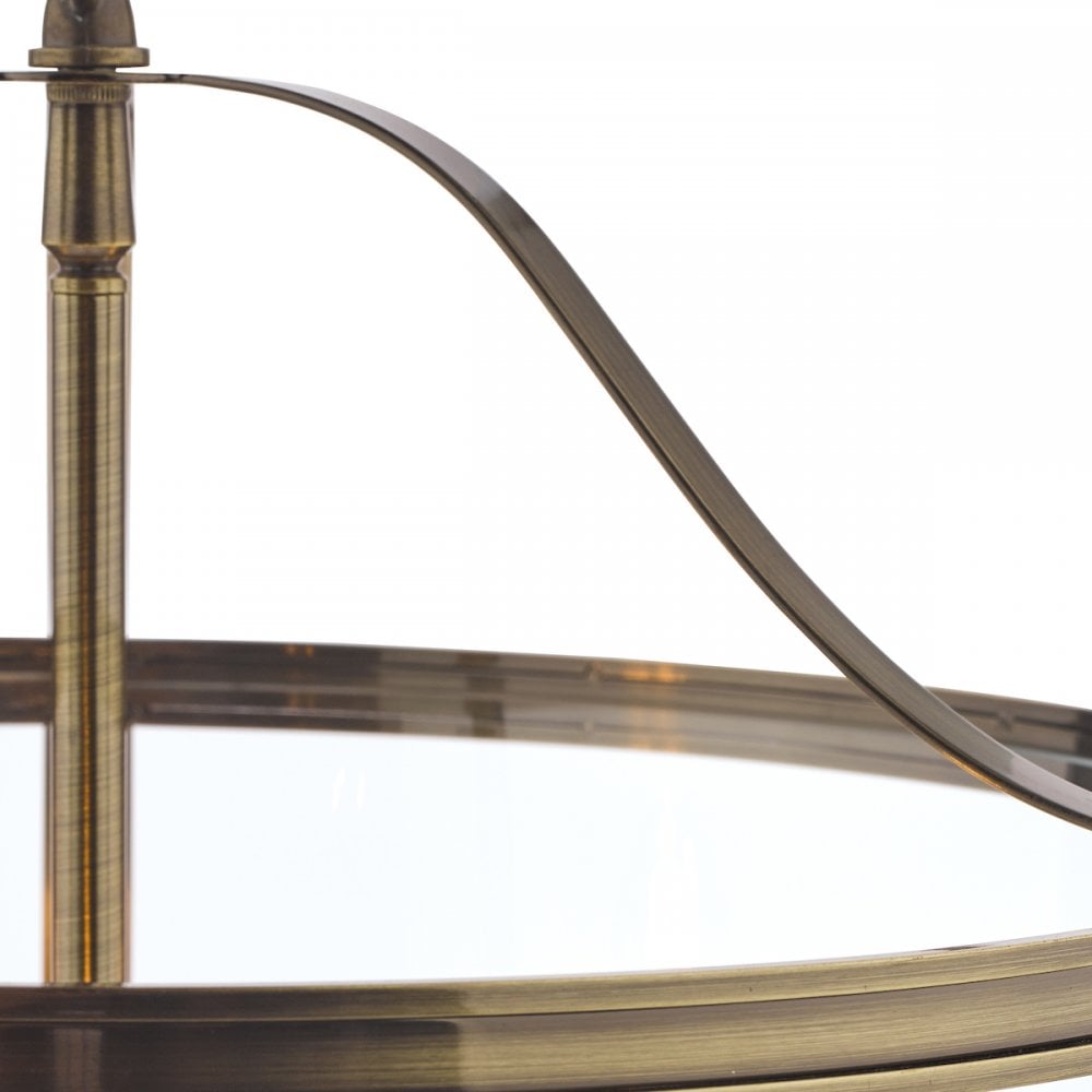 Harrington Vintage 3 Light Ceiling Lantern In Antique Brass Finish LA3734640-Q