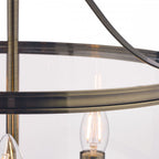 Harrington Vintage 3 Light Ceiling Lantern In Antique Brass Finish LA3734640-Q