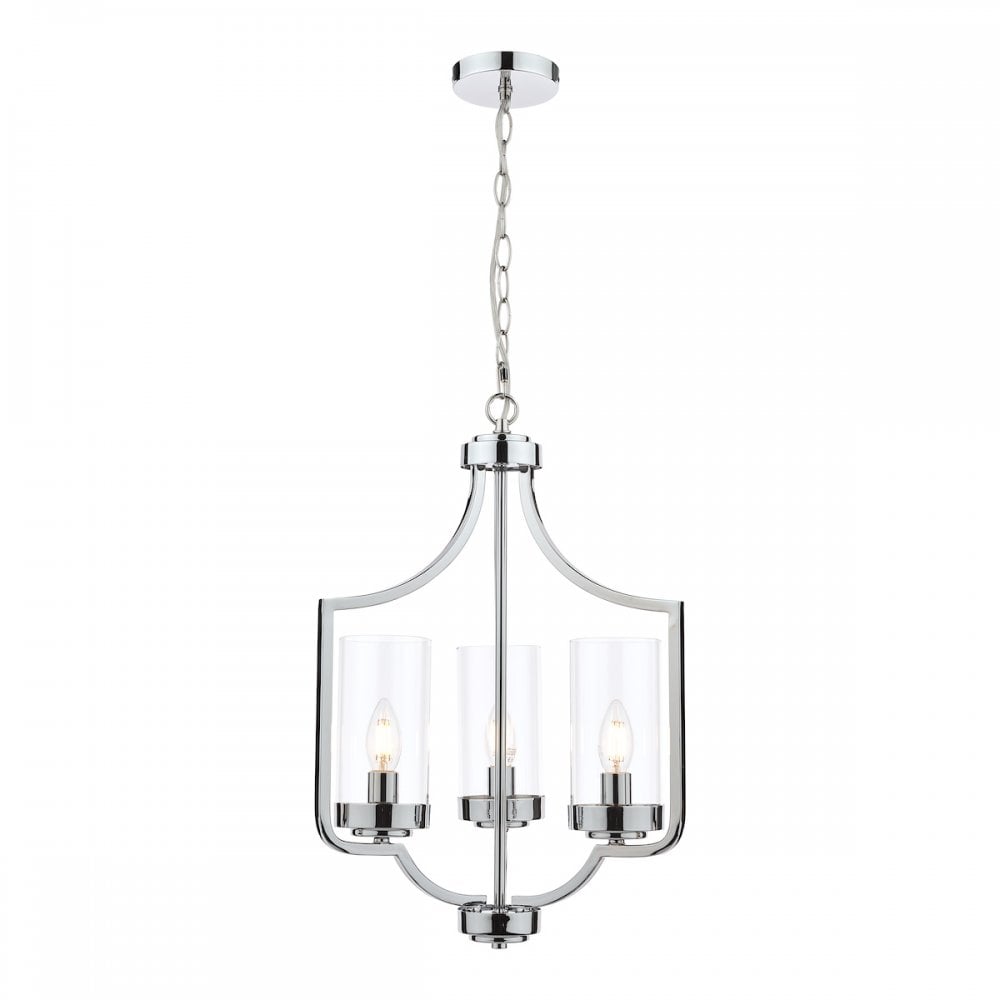 Joseph Vintage 3 Light Ceiling Chandelier In Polished Chrome Finish LA3732582-Q